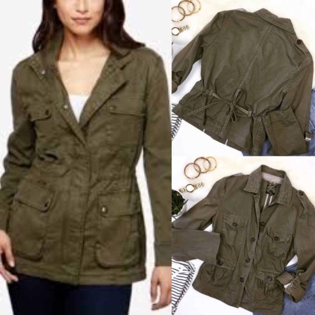 Lucky Brand Military Army Jacket Green